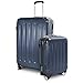 Produktbild BERWIN® Kofferset M + XL 2-teilig Reisekoffer Trolley Hartschalenkoffer ABS Teleskopgriff Modell Stripes (Dunkelblau)