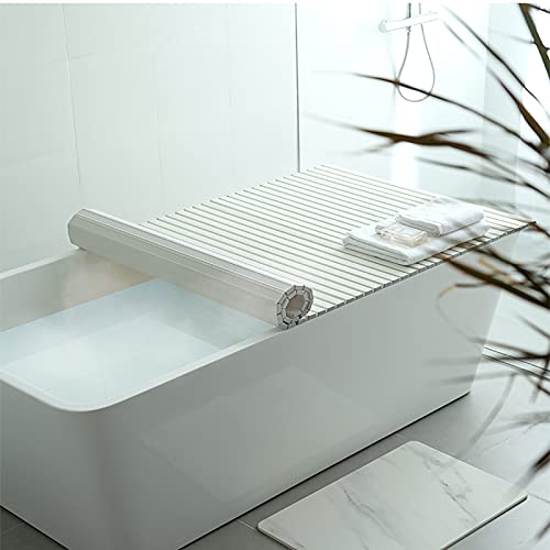 Couverture anti-poussière pliable pour baignoire avec volet isolant universel - 3