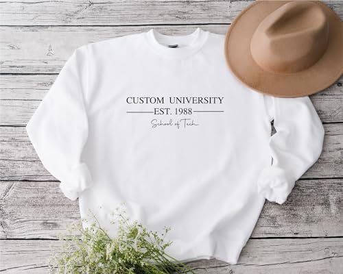 Custom College Sweatshirt, Customized School Sweatshirt, Custom Design University Hoodie, Personalized College Program,Friends Tees2