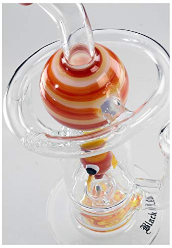 Black Leaf Austieg zum Saturn Percolator Bong 30cm | Klar/Bunt | Perkolator Bong 14,5 (NS 14) aus Borosilikatglas mit… – Bild 5