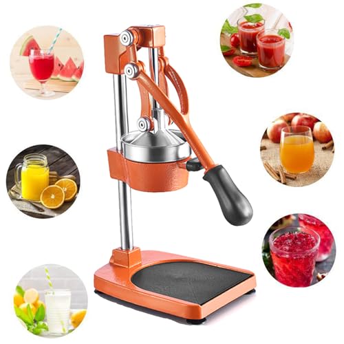 FHPEWXDG Exprimidor de cítricos Profesional, exprimidor de Naranjas Manual, exprimidor de Frutas, exprimidor de Naranjas de Acero Inoxidable, Zumo de Naranja, cítricos, limón, Lima, Pomelo y Granada.