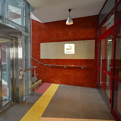 Image of CVANU 1pc No Smoking Acrylic Sign Board for Office /Business /Hospital Sign SelfAdhesive Board c35