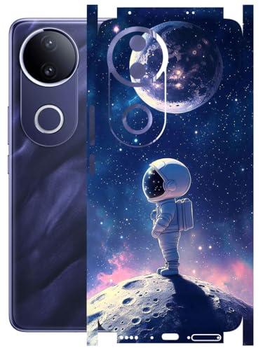 Image of AtOdds - Full Body Back Screen Guard Protector Film - Lamination Wrap Skin Sticker Compatible with VIVO T4R (5G) | Scratchproof Matte Finish (Moon)