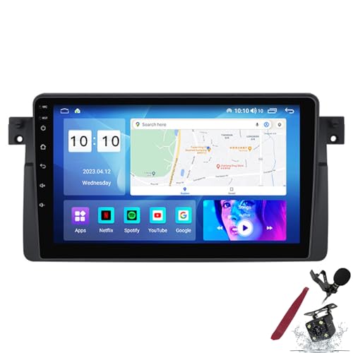 Autoradio Android 15 pour BMW E46 avec écran QLED 2K 9 pouces et navigation GPS Sat K5 Pro Plus