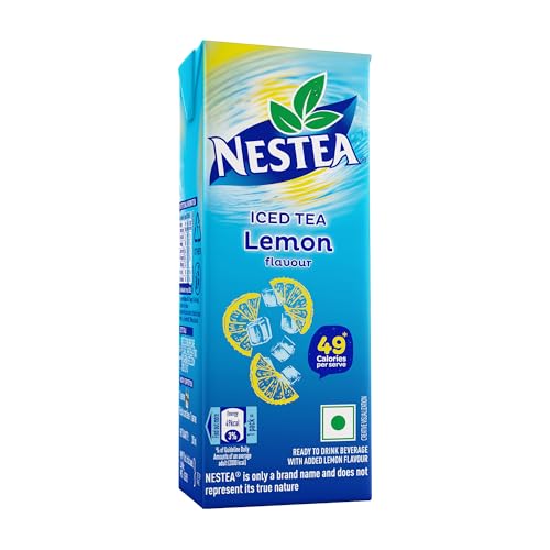 Image of Nestea Powder Instant Iced Tea, Lemon Flavour | Refreshingly Good Taste | Made with Nilgiris Tea Leaves | 200ml Tetra pack