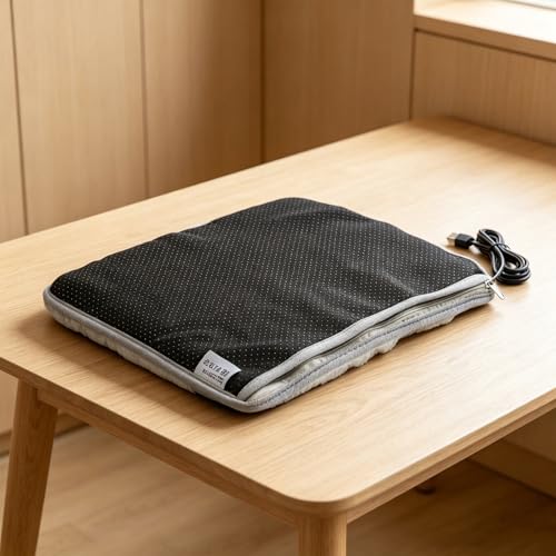 ComfyHarbor Alfombrilla térmica por USB, calentador eléctrico de 30 x 30 cm con tela de felpa suave, almohadilla térmica portátil de temperatura constante para el hogar, oficina, invierno, cuidado de