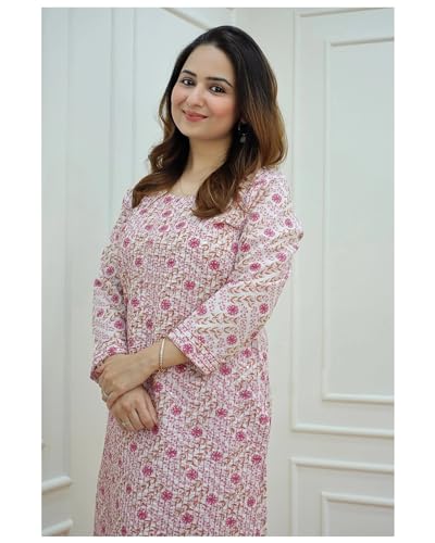 Image of KLOSIA Womens Viscose Croset Work Kurta Pant Set