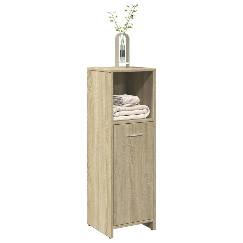 vidaXL Armario de baño Madera contrachapada Color Roble 30x30x95 cm, Armario, Armario de Almacenamiento, Estante de lavadero, Estante