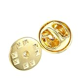 CORHAD 50pcs Gold Uniform Pin Clutch Back Replacement for Lapel Tie Tacks and Jewelry Butterfly Clutch Design for
