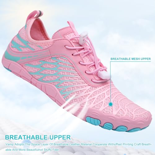 Image of Hike Barefoot Shoes Womens Men,Unisex Barefoot Water Shoes Breathable, Anti-Slip Hiking Footwear for Athletic Wide Toe Shoe Footwear for Hiking, Walking, Running, Yoga, and Water Sports