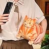 ELAINREN Realistic Fat Orange Cat Stuffed Animals Toy Ultra-Soft Tabby Kitten Plush Large Pillow Fluffy Lifelike Kitty Plushie Cushion Decor Gifts/19.6'' #1