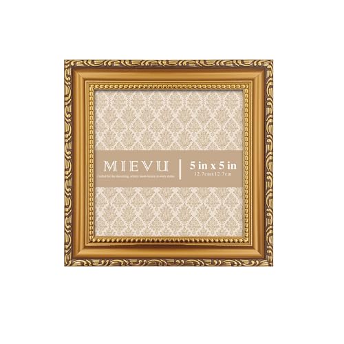 MIEVU 55 Gold Picture Frame - Picture Frames for Wall Hanging And Tabletop Display Vintage Photo Frame for Poster Vintage Frames Christmas Frames with Durable Plexiglass