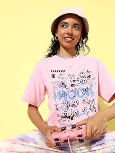 Image of Dillinger Blue Graphic Oversized T-Shirt