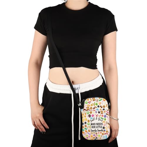 VAMSII Snacks Lover Gift Who Needs Her Little Snacky Snacks Crossbody Bag Snack Queen Travel Foodie Lover Gift4
