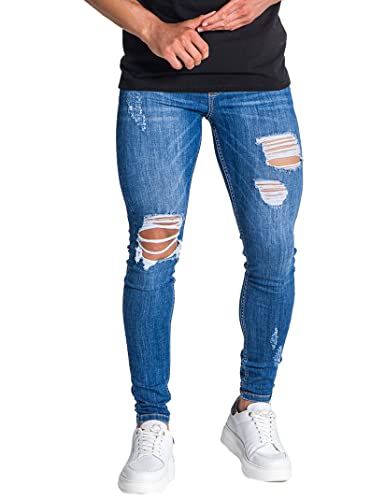 Gianni Kavanagh Elastic Waist Jeans, Blu (Medium