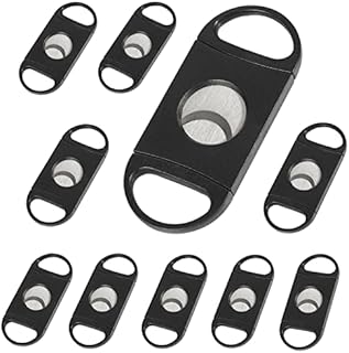 tlhaoa Cigar Cutter Double Blade Guillotine Portable Double Stainless Steel Blade Cigar Clippers Tool 10 Pack