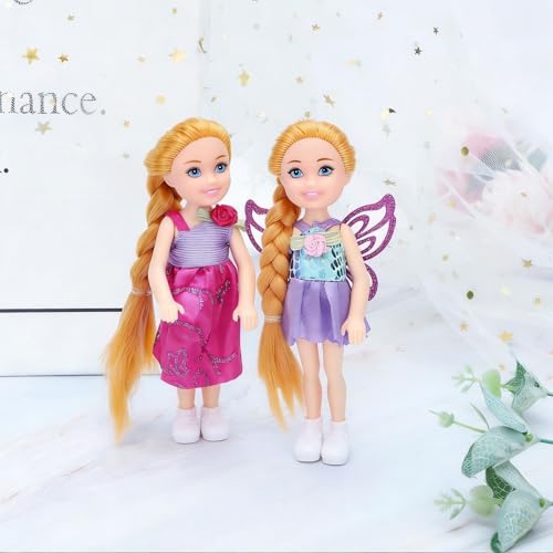 ONEST 10 sets muñecas mini 5 pulgadas con ropa y accesorios miniatura 3