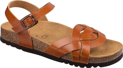 Scholl Dam Cosette Sandal, Cognac, 39 EU