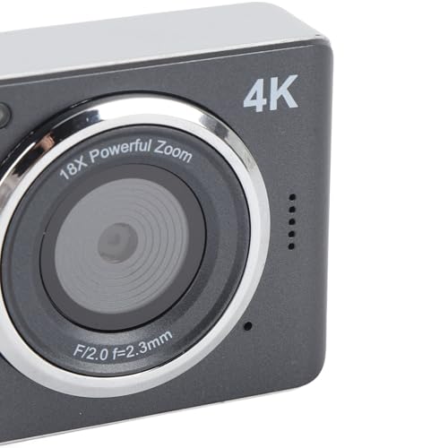 Cámara digital compacta 4K 64MP con zoom 18X y batería recargable miniatura 7