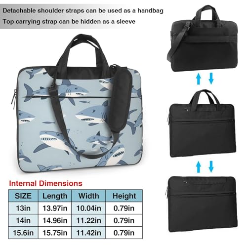 Bolsa para portátil diseño tiburón océano miniatura 3
