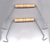 Wire and Wood Handle for Pails, Buckets and Baskets -5 Piece Pack