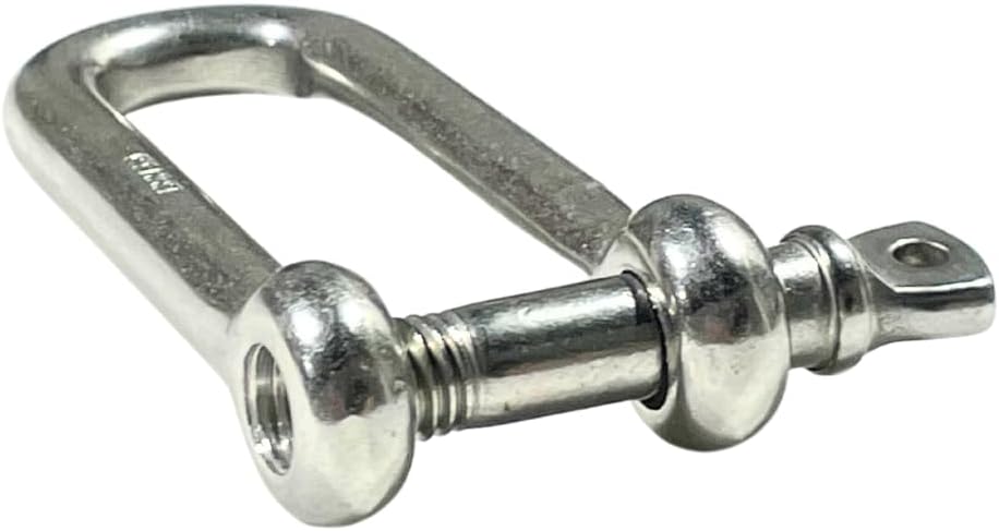 MarineNow 316 Stainless Steel Long D-Shackle – Heavy-Duty Marine Grade Shackle with Screw Pin, Anti-Corrosion & Rust-Resistant for Boat, Anchor Chain, Rigging, Towing (Choose Size & Pack Quantity) - Image 4