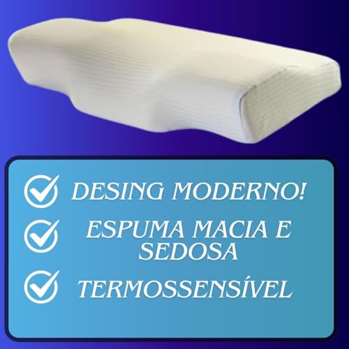 Travesseiro Cervical Prime Conforto Para Noites de Sono Alívio Imediato Para Dores No Pescoço, Supor