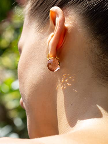 Crystal Earrings for Women, Sparkly Austrian Crystal Disco Ball Earrings, 18K Gold Plated Post Drop Earrings with Colorful Spheres, Hypoallergenic & Lightweight, Ideal Gift for Her4