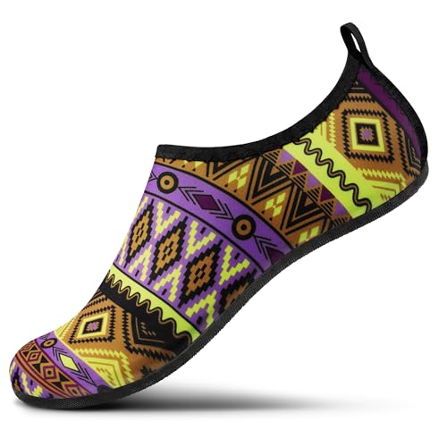 Image of SEEKWAY Water Shoes Women Men Adult Quick-Dry Aqua Socks Barefoot Non Slip for Beach Swim River Pool Lake surf Black SK002(U)