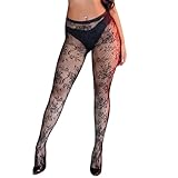 [ohyeah] レディース パンスト セクシー 網タイツ 大きいサイズ 過激 花柄 パンティストッキング 黒 女性用 美脚 高伸縮性 通気 夏 ランジェリー