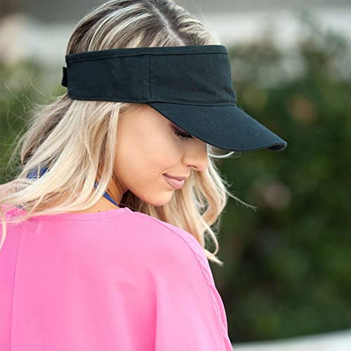 Image of 8 Packs Unisex Sports Visor Adjustable Cap - Baseball Tennis Golf Sun Hat for Men Women Multicolor