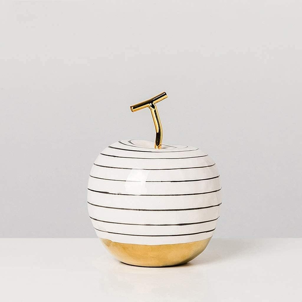Statue Sculpture Crafts Orchard Ceramic Apple Décor Artificial Fruit Ornament Table Decor Home and Garden Decoration