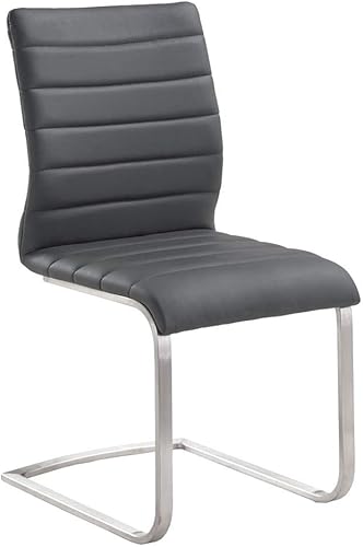 Miniatura 4 de Armen Living Fusion - Silla de comedor, 37 x 18 x 22 pulgadas, color blanco. Blanco,Gris,https://www.amazon.com/dp/undefined