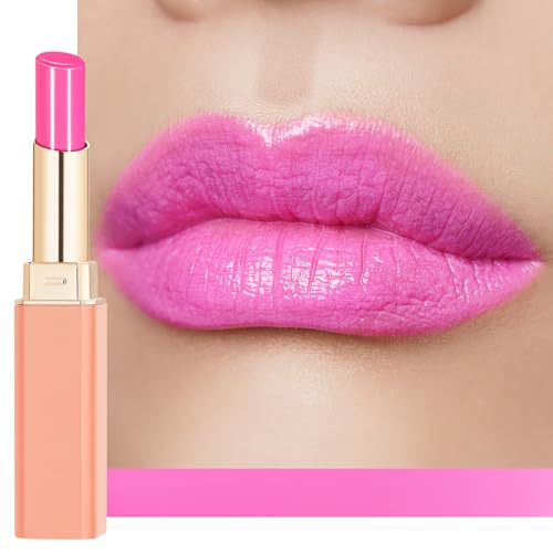 Oulac 2 in1 Lippenstift und Lippenbalsam, Saftiger & Glänzender Lippenpflege Lippenstifte, Geschmeidige Natürliche und Hydratisierte Lippen, Glänzendes Finish für Trockene, Rissige Lippen, Vegan 15