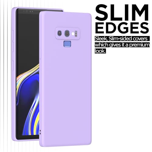 Image of Outlouders Back Cover for Samsung Galaxy Note 9 | Camera Protection | Durable Soft Matte Silicone Bumper Case (Purple)