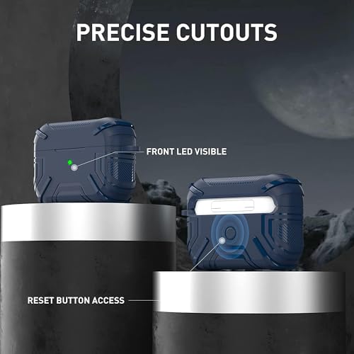 Image of Mizi Rugged Case for Air Pods Pro 2nd Generation 2022 /2023 (USB-C /Lightning Cable) / Air pod Pro 2019 Release, Hard Protective Cover - Blue