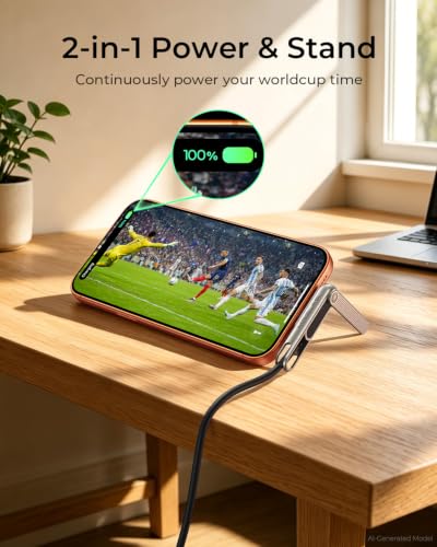Image of 【2026 Upgraded】3-in-1 240W Invisible Stand Fast Charging Cable, Chubby USB A /C to USB C Cable, 90 Degree Type C Charger Cord (4ft) with Built-in Phone Stand, for iPhone 17 /16 Pro Max Galaxy S26 Ultra