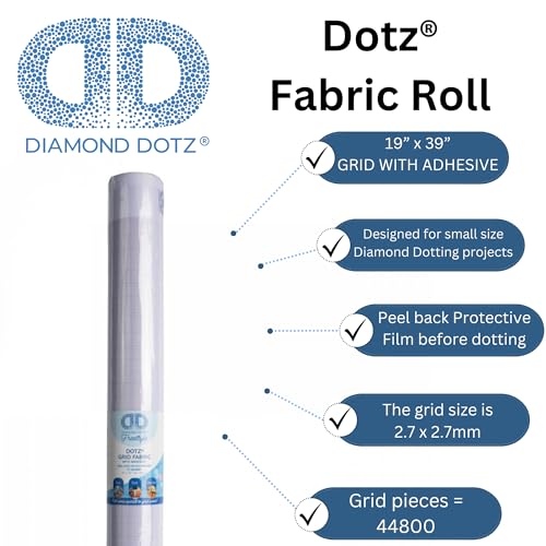 Premium Adhesive Diamond Dotz Fabric Roll 12x39 – Ideal Canvas for Diamond Painting, DIY Craft Projects, and Artistic Creations 3 Premium Adhesive Diamond Dotz Fabric Roll 12x39 – Ideal Canvas for Diamond Painting, DIY Craft Projects, and Artistic Creations - Image 2