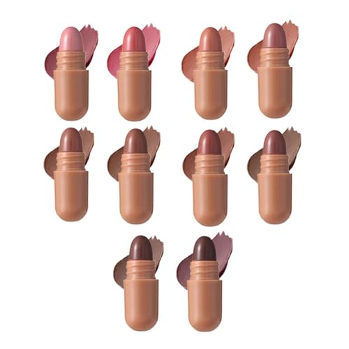 Juego de lápiz labial - 10 colores forma de píldora duradero,Lápiz labial a granel | para boda fecha vacaciones cumpleaños graduación escuela universidad viaje