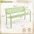 VINGLI 47'' Outdoor Bench, Weather Resistant Garden Patio Bench Powder Coated Iron Frame w/PVC Mesh Backrest Slatted Seat, 2-Person Outdoor Furniture for Front Porch Entryway Park (Green)