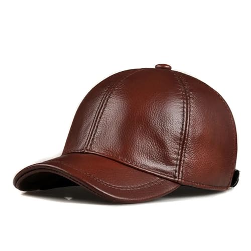 AYJYZHIAG Casquette de Baseball en Cuir véritable for Hommes et Femmes, Chapeau d'hiver Chaud, flambant Neuf, en Peau de Vache, for Journal Intime, Chapeaux...