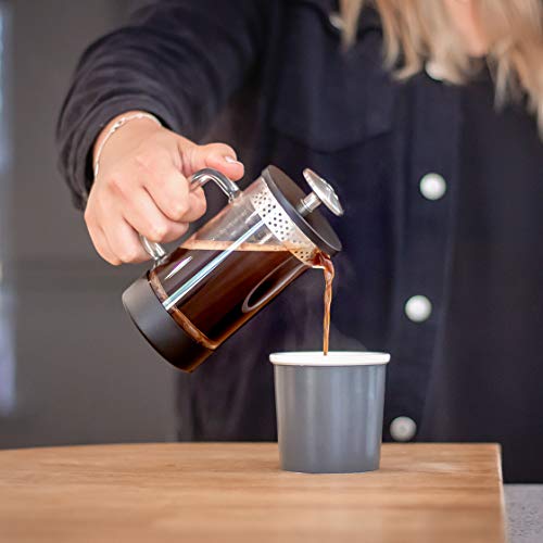 Barista & Co BC048-019 Cafetera de Prensa Francesa, Vidrio Acero Inoxidable, Negro - Imagen 6