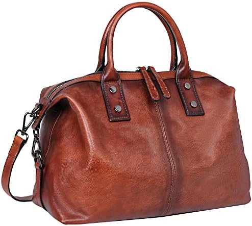 Iswee Genuine Leather Satchel Tote Bag Top Handle Handbag Designe...