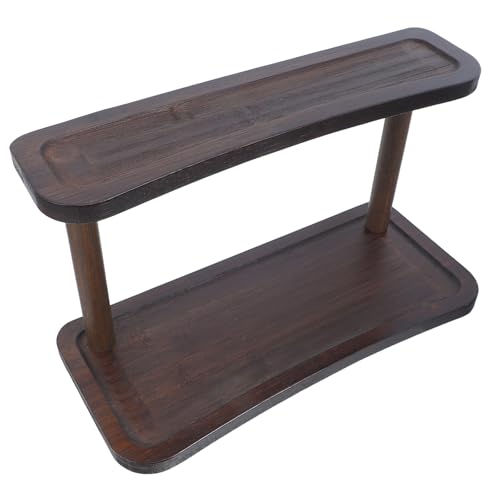 Étagère de rangement bambou compacte pour cosmétiques