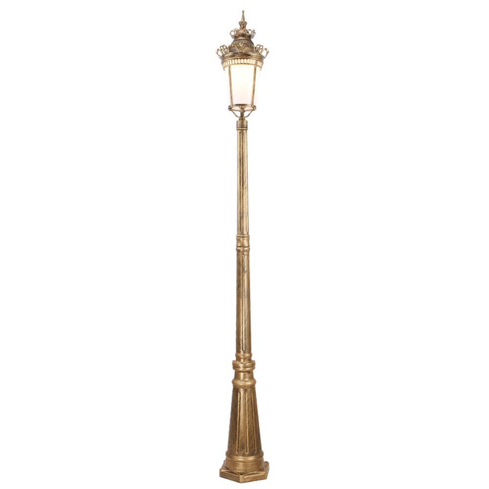 GTHTUHFD Lamp Post Lights Outdoor, Outdoor Light Single Head Pole Street Ip56 Waterproof Pillar Anti-Rust Aluminum Lawn European Garden Patio Hi,Bronze-Height 275cm