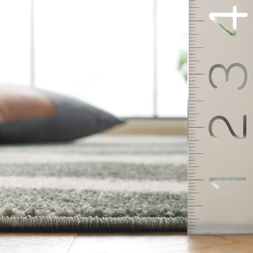 Tapis moderne poil court Safavieh vert foncé 76x244 pour salon et salle à manger - 5