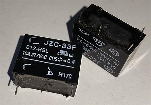 Relé de 4 pines JZC-33F 012-HSL3 interruptor electromagnético 12V 5A para circuitos