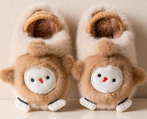 Hycurey Little Elf Monster Cartoon Slippers Winter Fluffy Shoes Boys Girls Indoor Cute Funny Kid's Cotton Soft Fuzzy Slippers2
