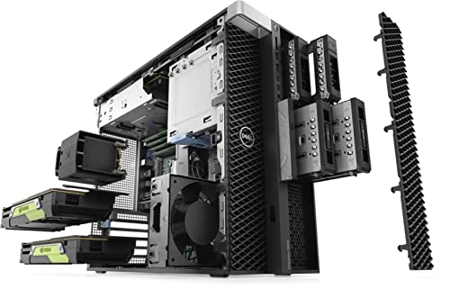Image of Dell Precision T5820 Workstation Desktop | Core i9-10940X - 4TB HDD + 1TB SSD Hard Drive - 64GB RAM - Nvidia RTX A5000 | 14 cores @ 4.6 GHz - 16GB GDDR6 Win 11 Pro Black (Renewed)