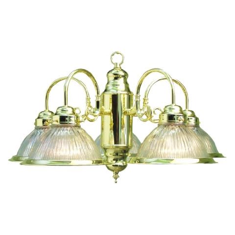 Woodbridge Lighting 10001-PBR 10001 Valued Traditional Chandelier, Polished Brass Cover